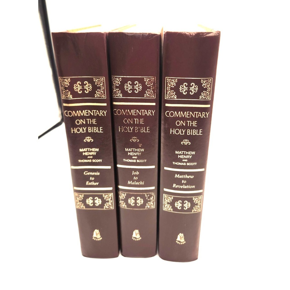 Commentary on the Holy Bible Matthew Henry Thomas Scott 3 Volume Book Set 1979